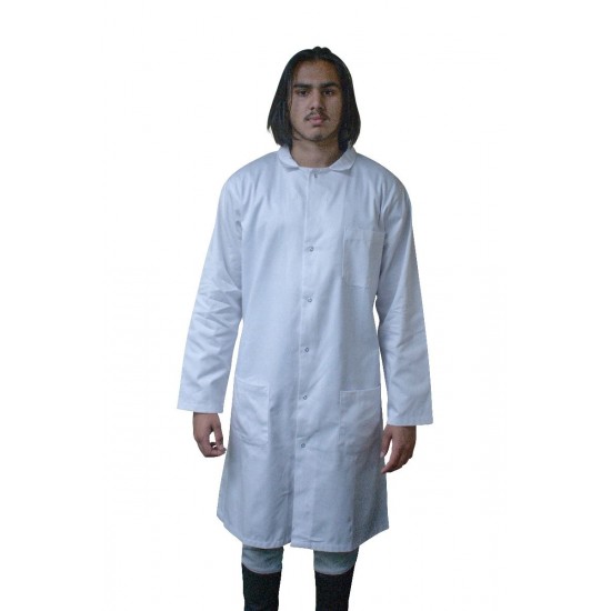 Dr Uniforms Unisex 100 Cotton Lab Coats With Snap Buttons 5544